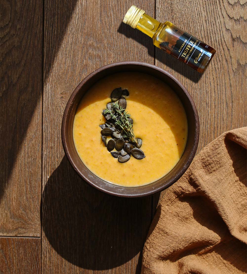 Pumpkin Soup with Truffle Oil Image